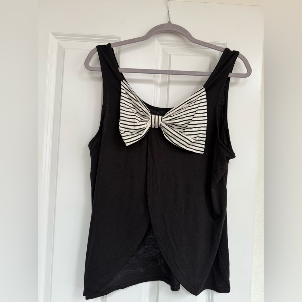 Disney Parks Black Minnie Mouse Tank with Bow & Open Back Detail - Picture 3 of 5